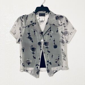 Anxiety Two Piece Top (Grey Floral)